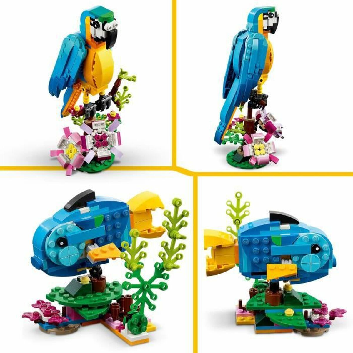 Construction set Lego Creator 31136 Exotic parrot with frog and fish 3-in-1 253 Pieces-5