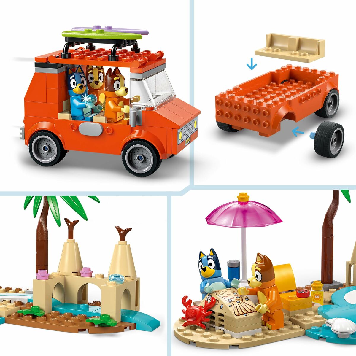 Construction set Lego 11202 Bluey's Beach & Family Car Trip 133 Pieces-4