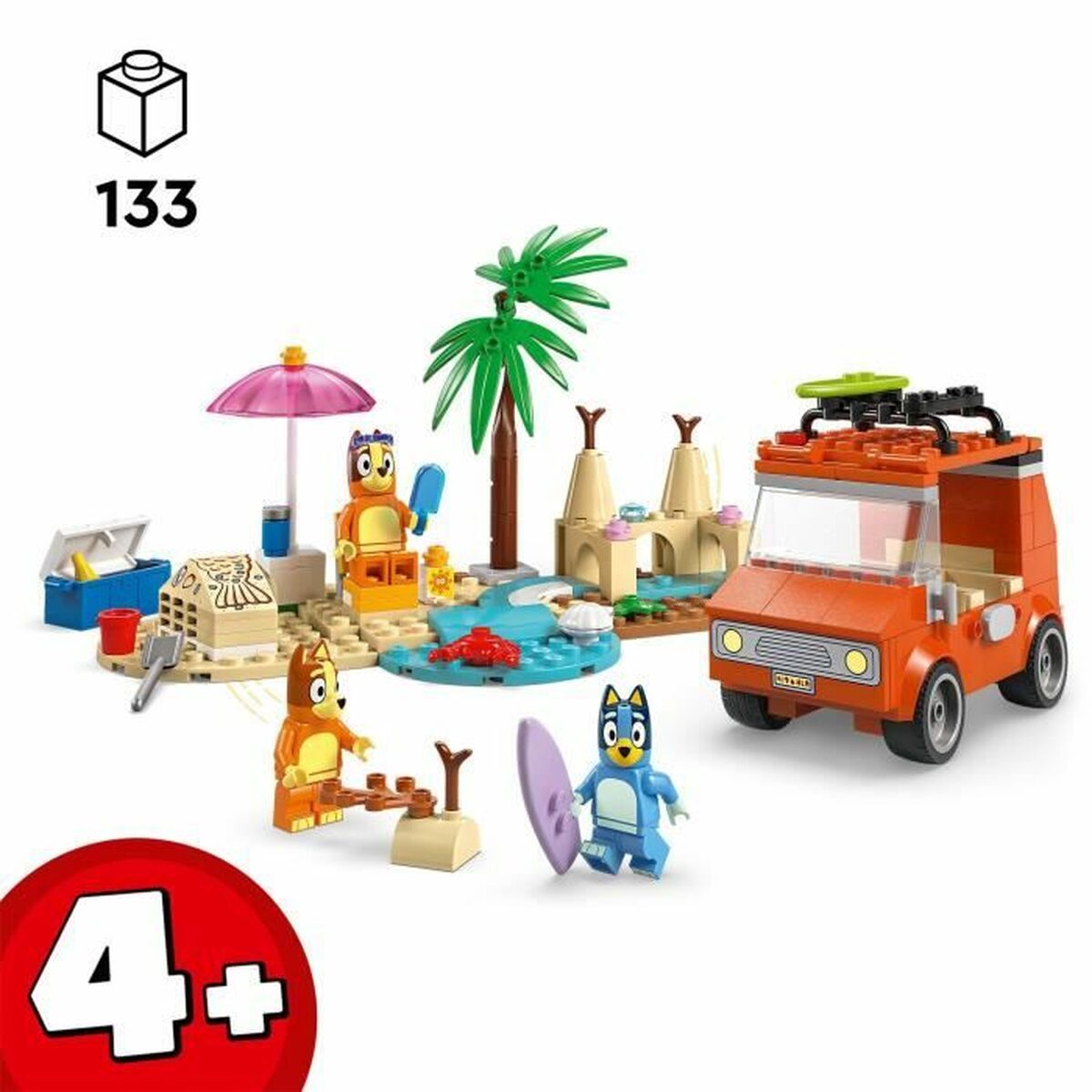 Construction set Lego 11202 Bluey's Beach & Family Car Trip 133 Pieces-11
