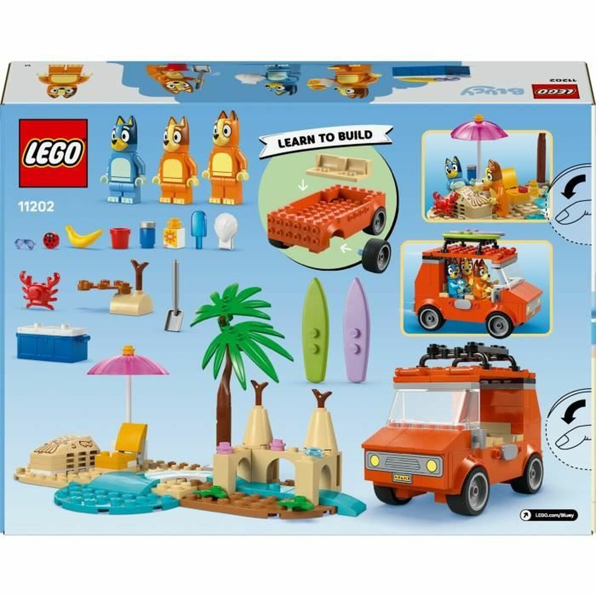 Construction set Lego 11202 Bluey's Beach & Family Car Trip 133 Pieces-7