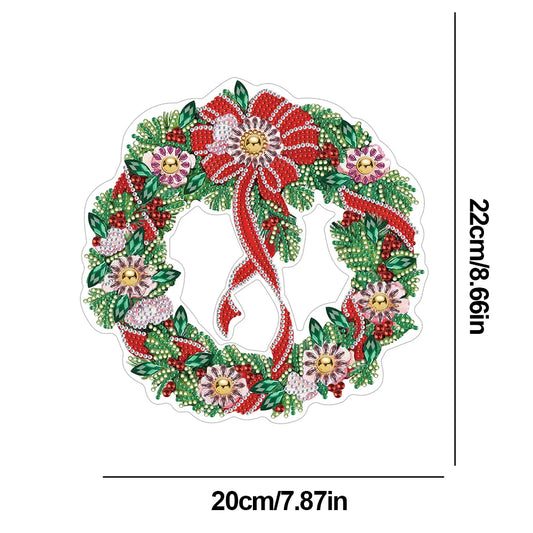 NNEOBA Christmas Diamond Painting Wreath Wall Decor Kit-1