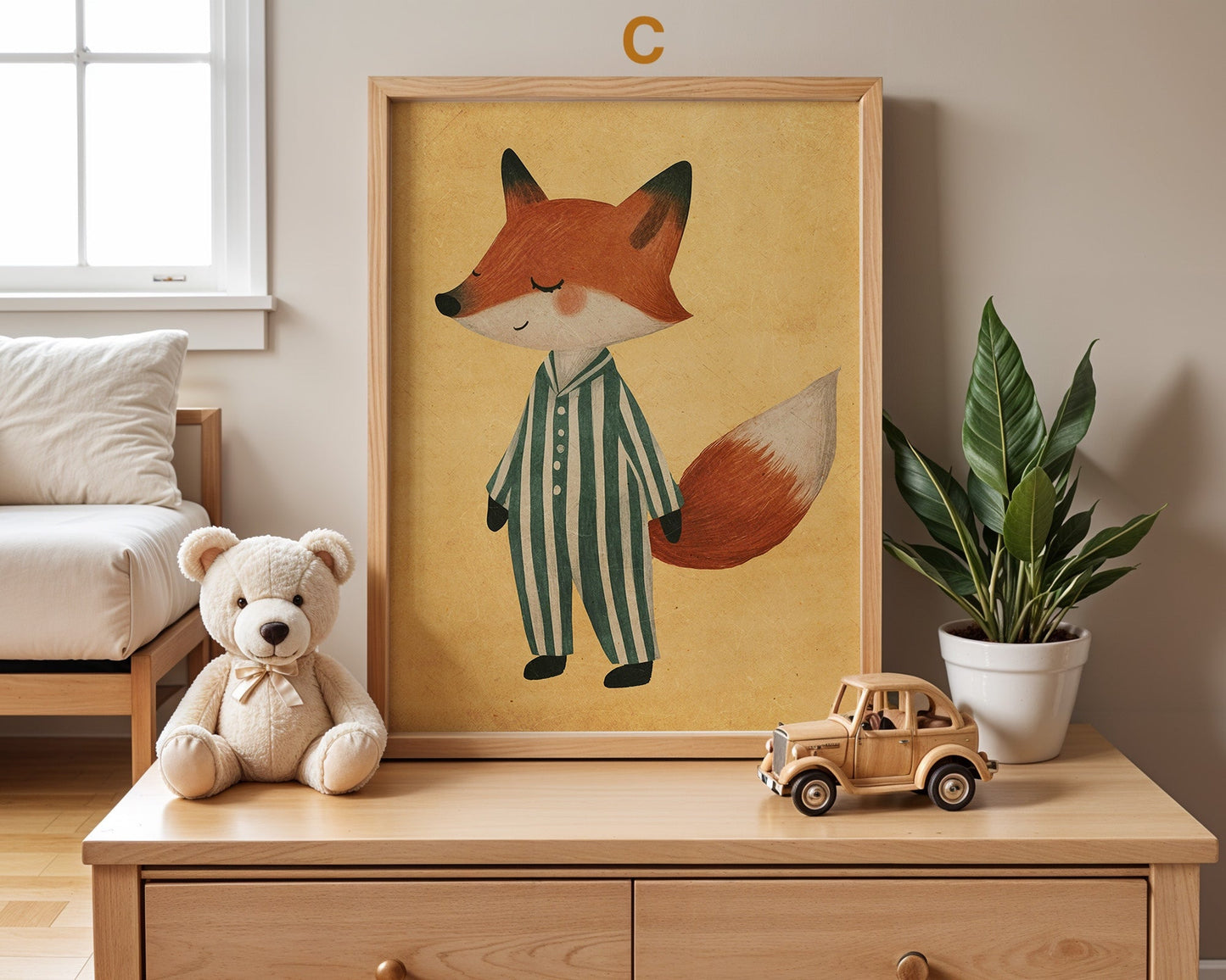 Poster Kinderzimmer · Geschenkidee für Kinder · Fuchs Koala Corgi Eichhörnchen Katze · Deko Print ohne Rahmen-3