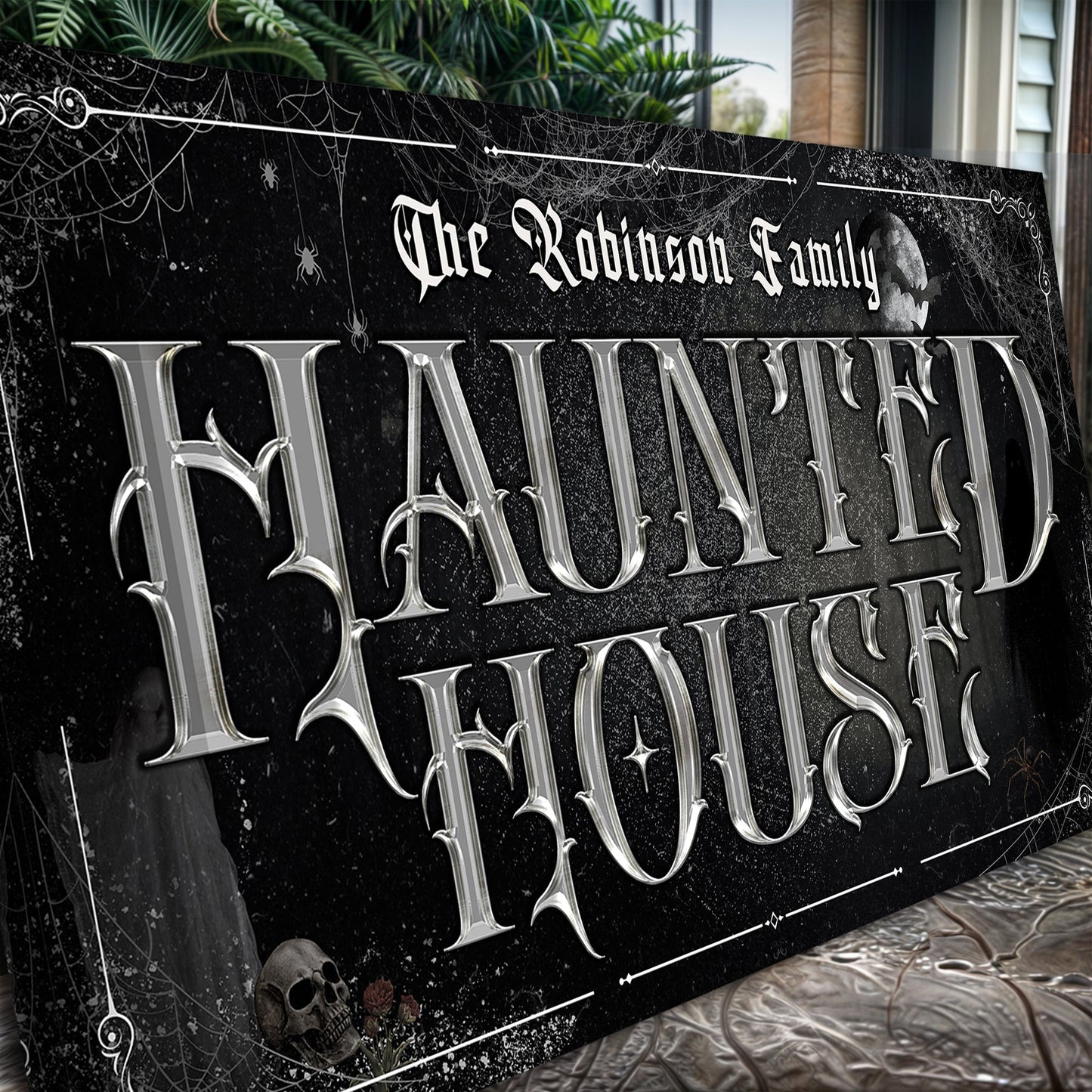 Personalized Haunted House Halloween Sign III-4