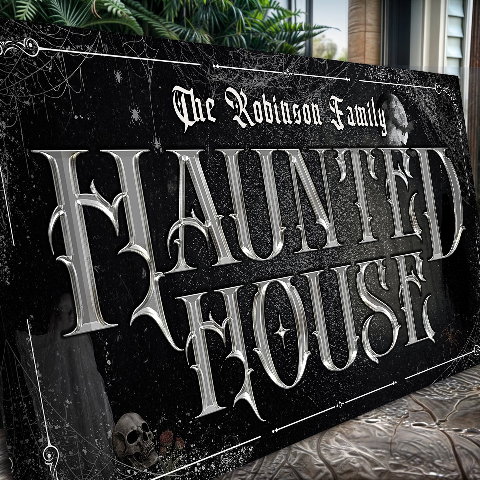 Personalized Haunted House Halloween Sign III-4