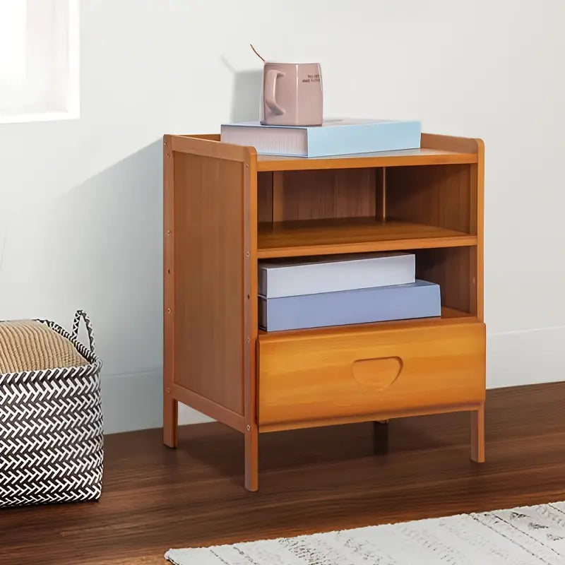 Bedside Table Rectangular Shape - Tan Color-4