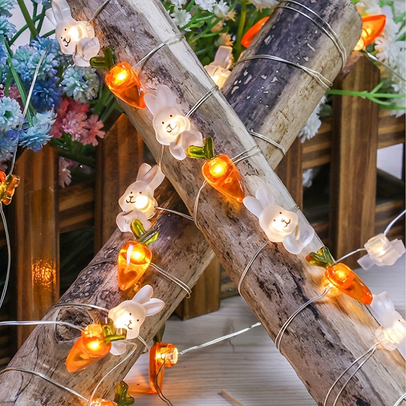 LED Copper Wire Rabbit Carrot Light String-4
