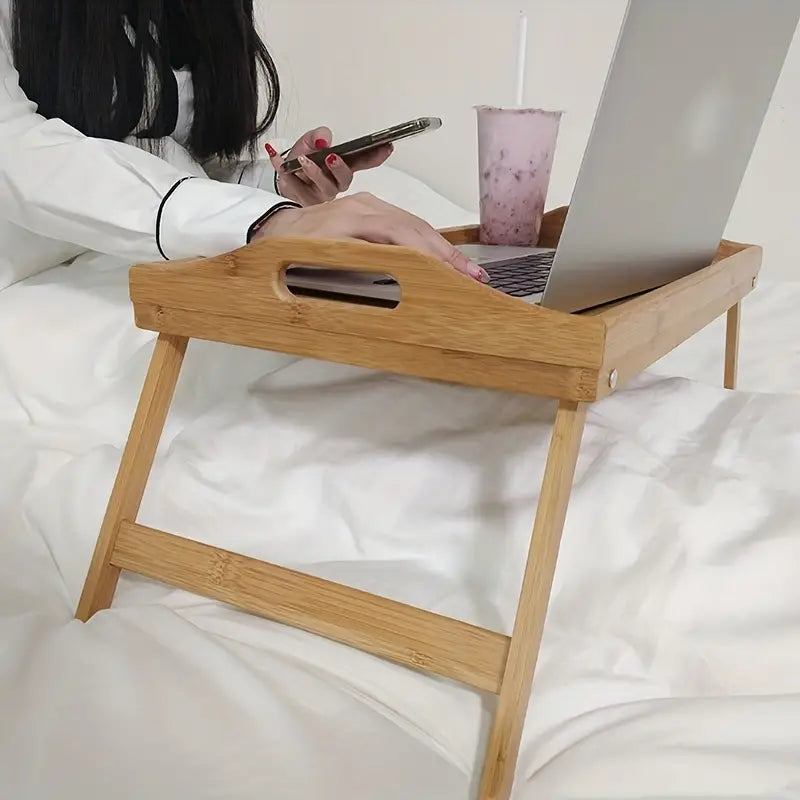 Step up your work-from-home setup with this Bamboo Laptop Desk-3
