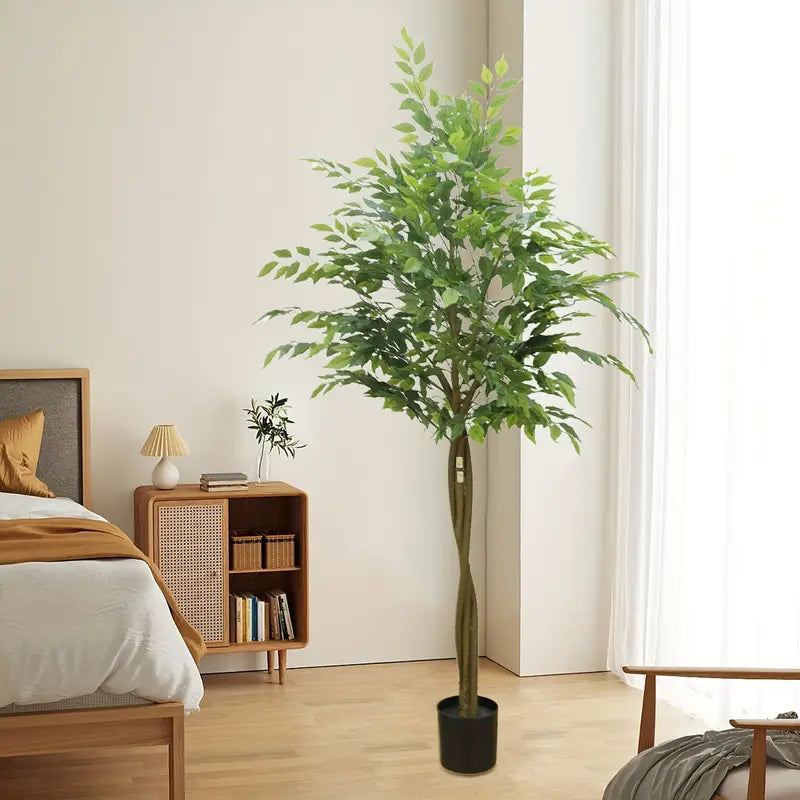 Nearly Natural 160.02cm Artificial Ficus Palm Tree in Pot-1