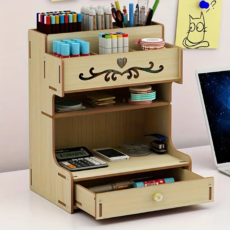 Stay clutter-free with the help of our adaptable Wooden Drawer Organizer-6