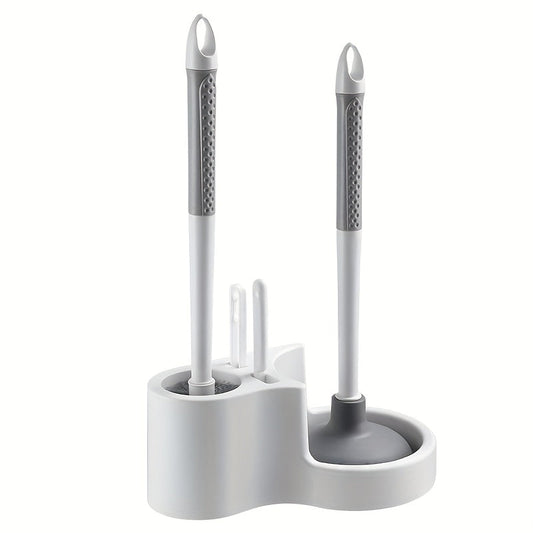 4-in-1 Wall-Mounted Toilet Brush Set-0