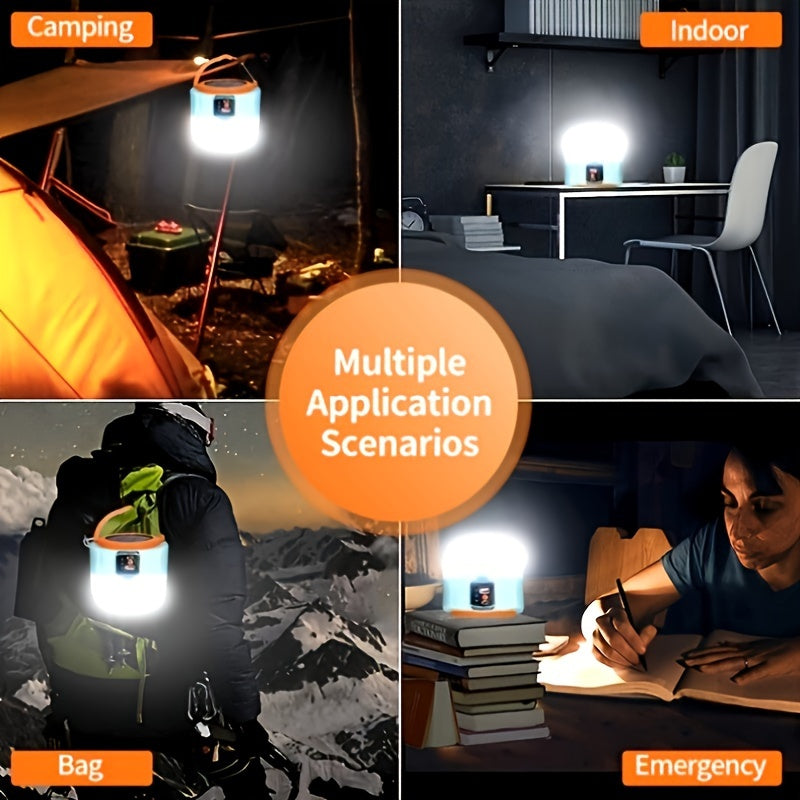 LED Solar Camping Lantern Rechargeable Portable Outdoor Light-4