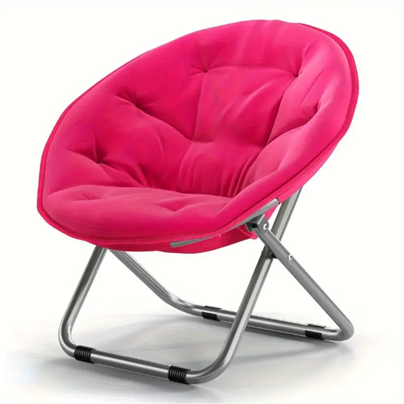 Pink Outdoor Folding Chair - Portable, Stainless Steel Bracket-0