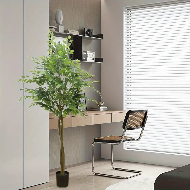 Nearly Natural 160.02cm Artificial Ficus Palm Tree in Pot-3