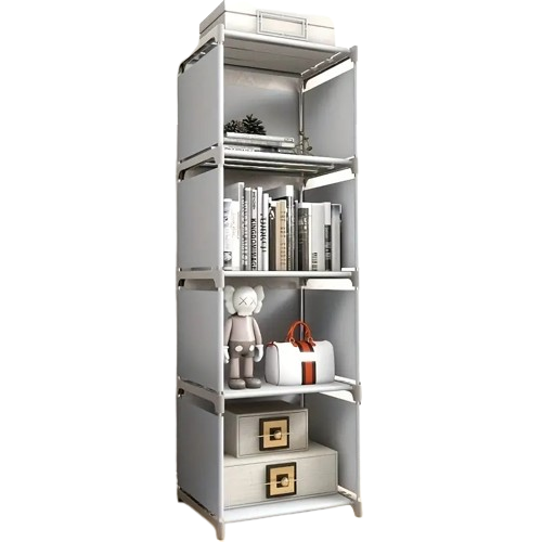 From classics to contemporary, this five-tier bookshelf has room for it all-0