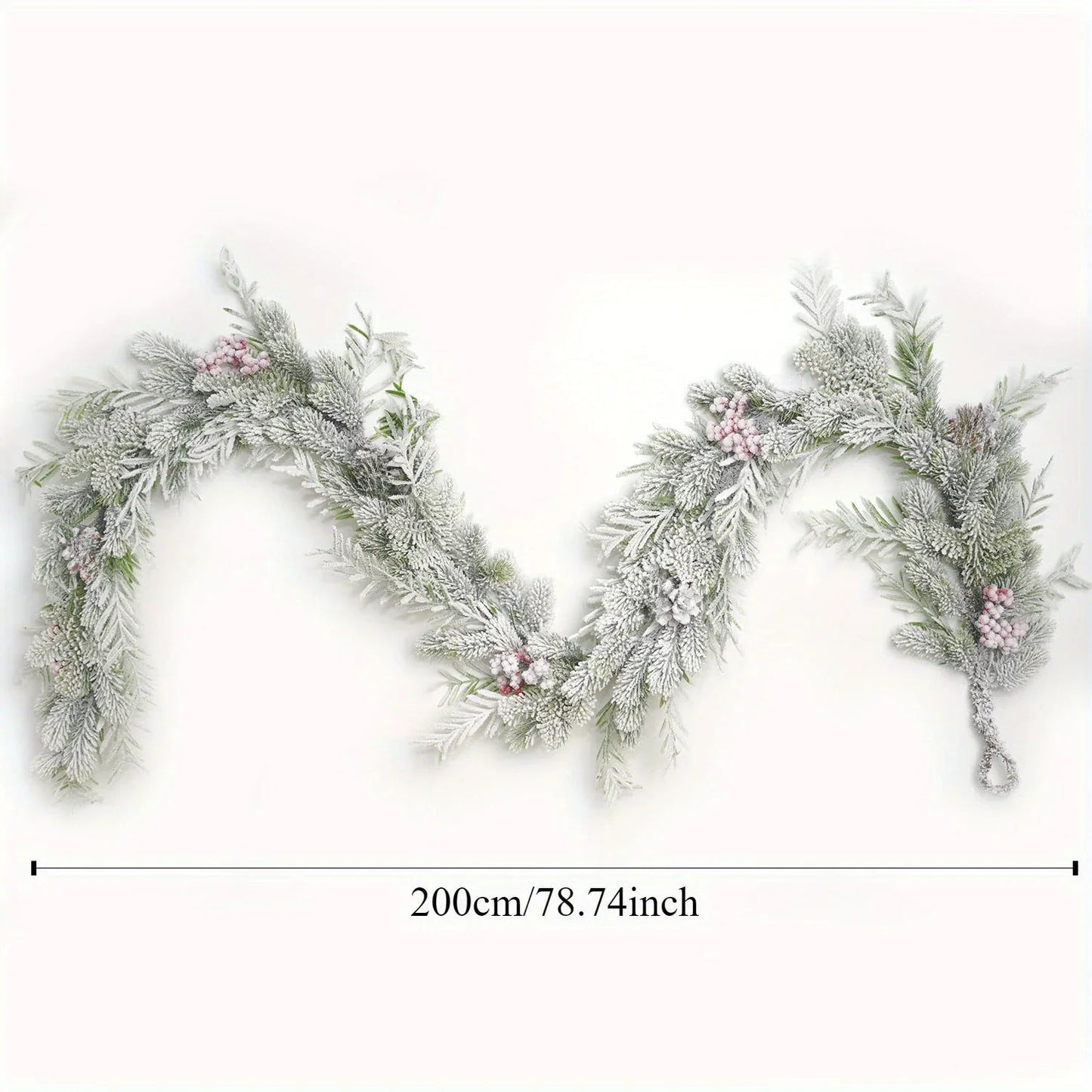 NNEOBA Red Berry Christmas Wreath Holiday Decor-3