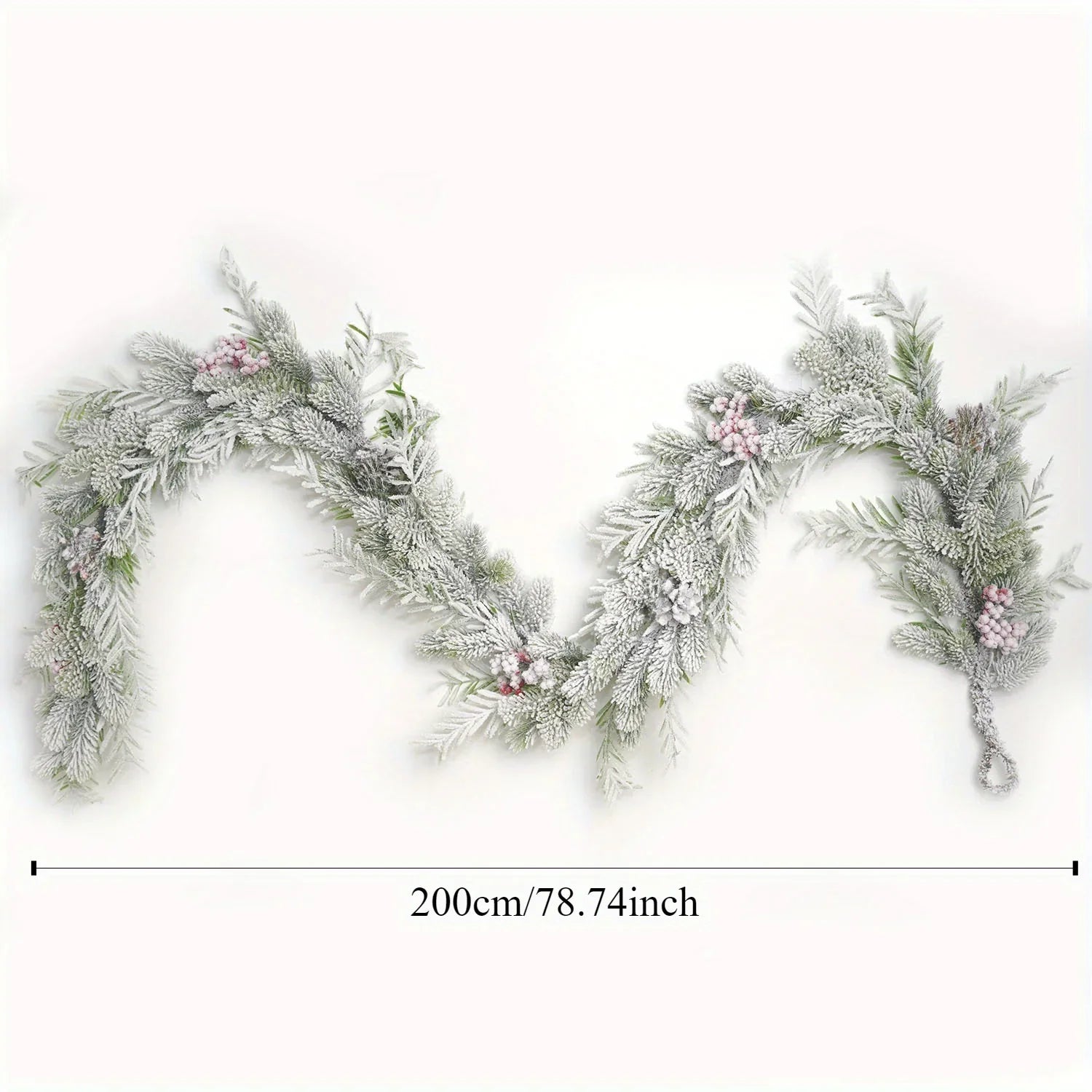 NNEOBA Red Berry Christmas Wreath Holiday Decor-3