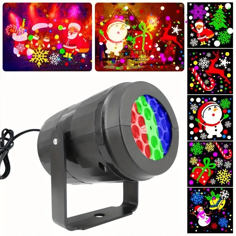 Santa Claus LED Snowflake Projection Light - 16 Patterns-0