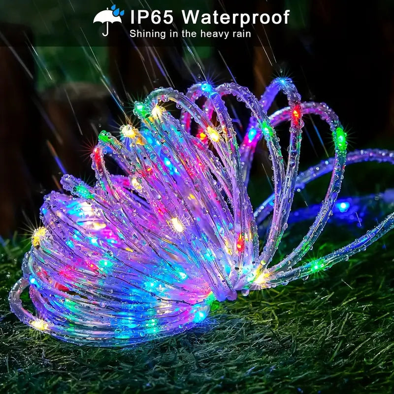 Outdoor Solar Rope Lights - 21.95m 200 LED String Lights with Remote-4