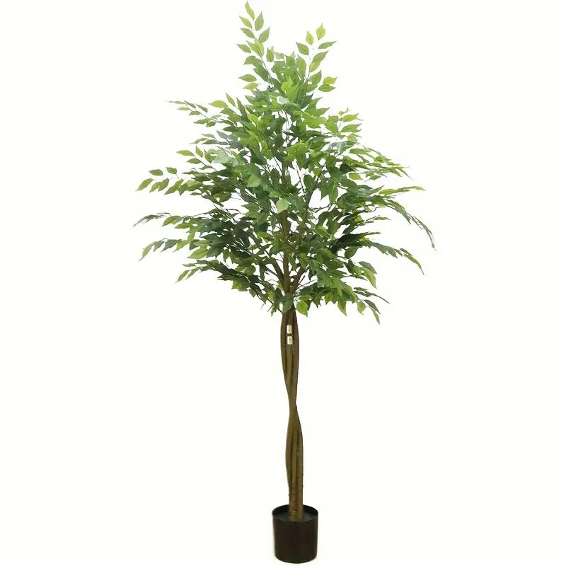 Nearly Natural 160.02cm Artificial Ficus Palm Tree in Pot-0