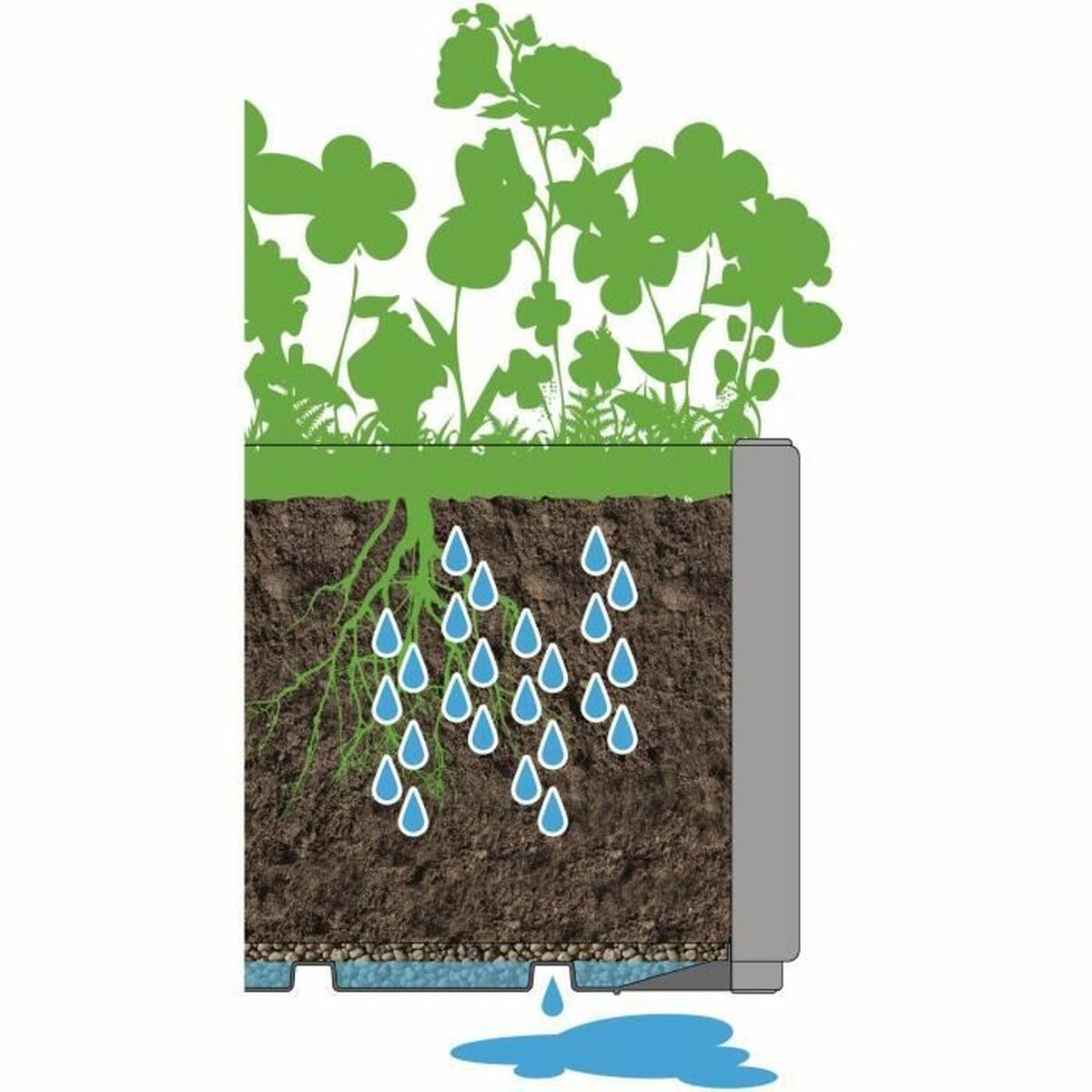 Plant pot Stefanplast Graphite-2