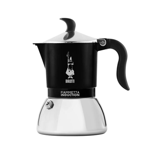 Italian Coffee Pot Bialetti FIAMMETTA Black Stainless steel 2 Cups-0