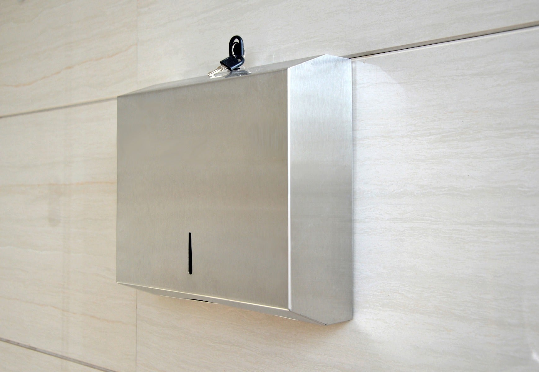NNEDSZ Stainless Steel Hand Paper Towel Dispenser Holder Toilet Heavy Duty-2