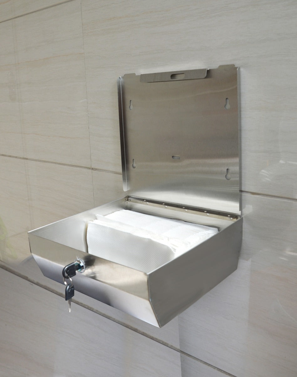 NNEDSZ Stainless Steel Hand Paper Towel Dispenser Holder Toilet Heavy Duty-3