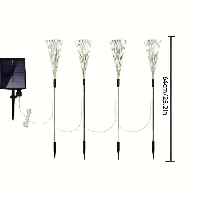 Set of 4 Solar Fireworks Lights for a Dazzling Christmas Display-4