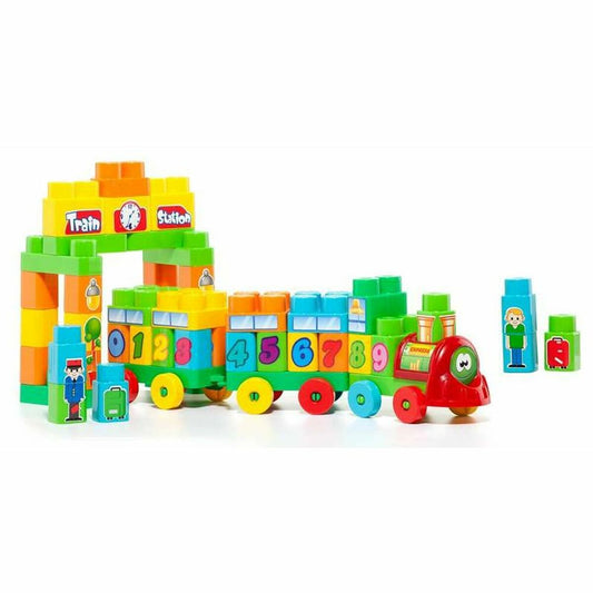 Lorry with Building Blocks Moltó Train Station (70 pcs)-0