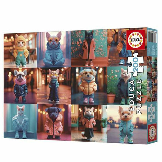 Puzzle Educa 20219 Fashion Animals 200 Pieces-0