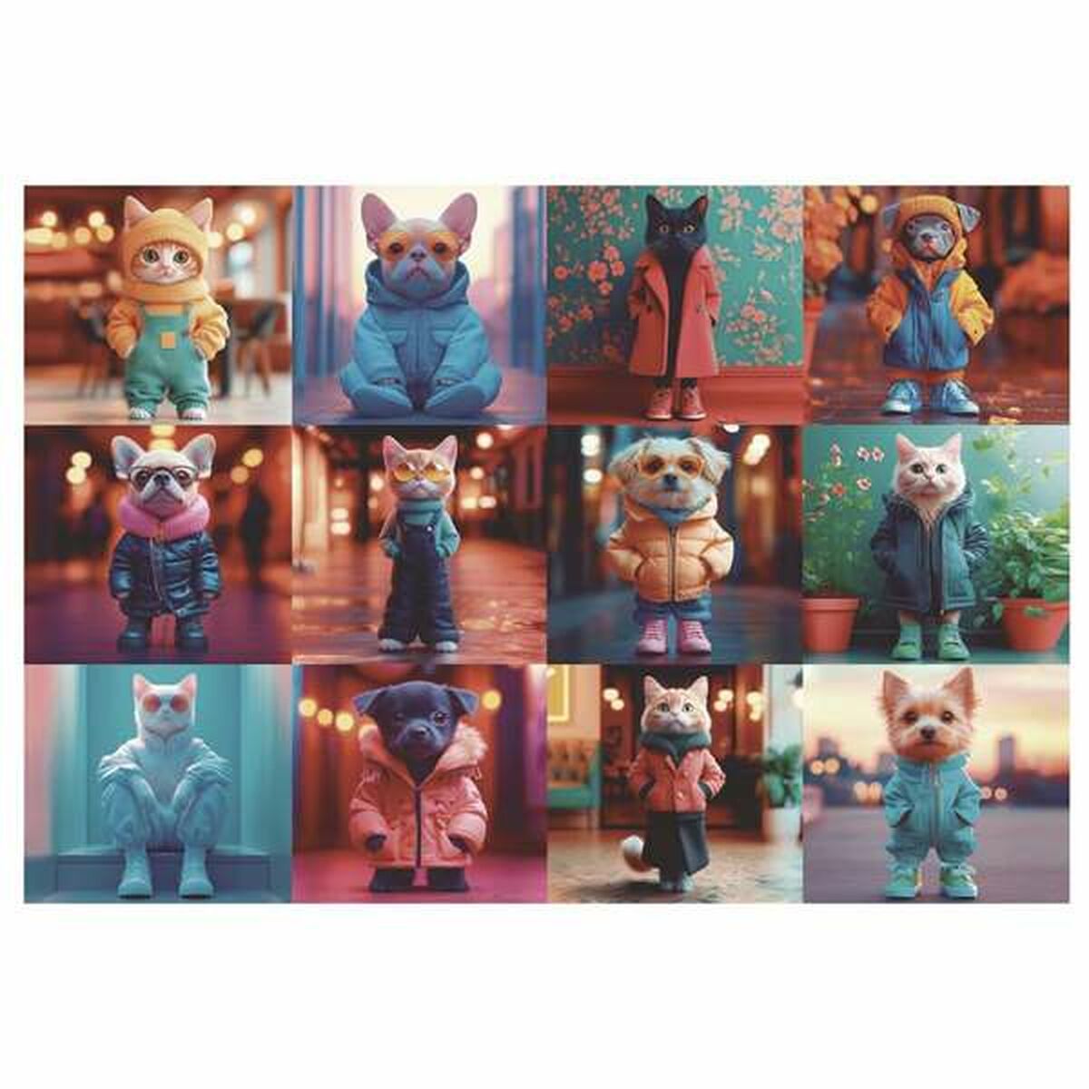 Puzzle Educa 20219 Fashion Animals 200 Pieces-2