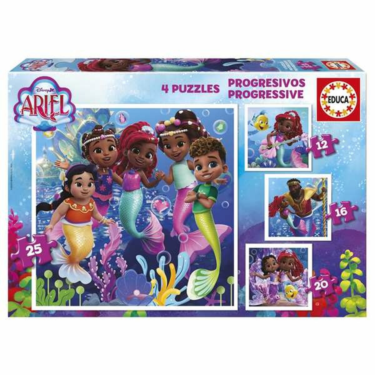4-Puzzle Set Educa Ariel-3