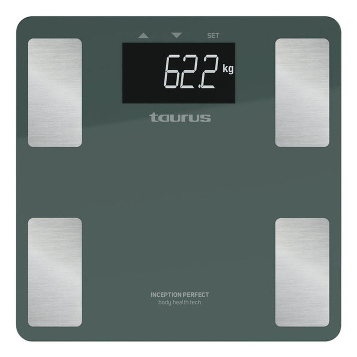 Digital Bathroom Scales Taurus INCEPTION PERFE Blue Green Tempered Glass 180 kg-0