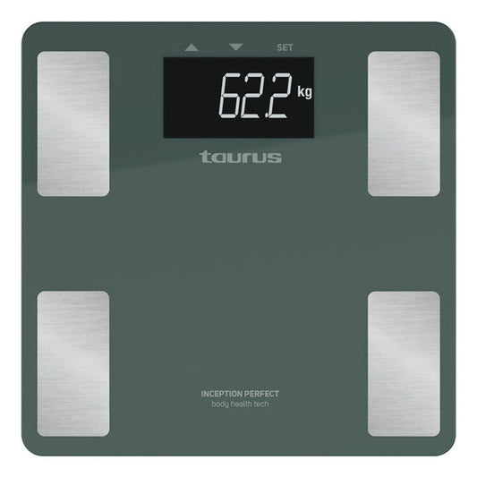 Digital Bathroom Scales Taurus INCEPTION PERFE Blue Green Tempered Glass 180 kg-0