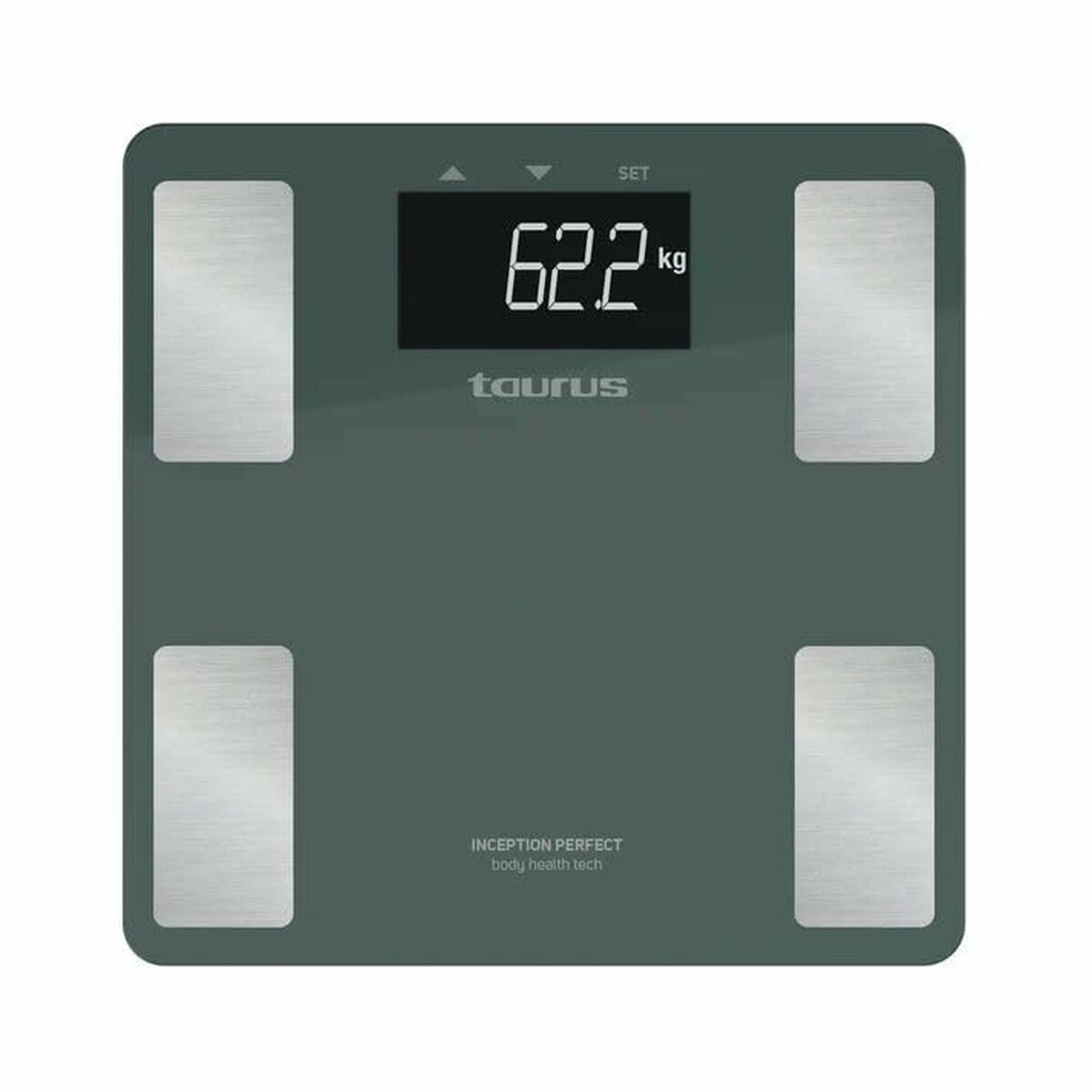Digital Bathroom Scales Taurus INCEPTION PERFE Blue Green Tempered Glass 180 kg-1