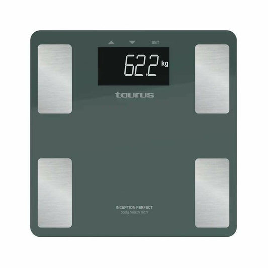 Digital Bathroom Scales Taurus INCEPTION PERFE Blue Green Tempered Glass 180 kg-1