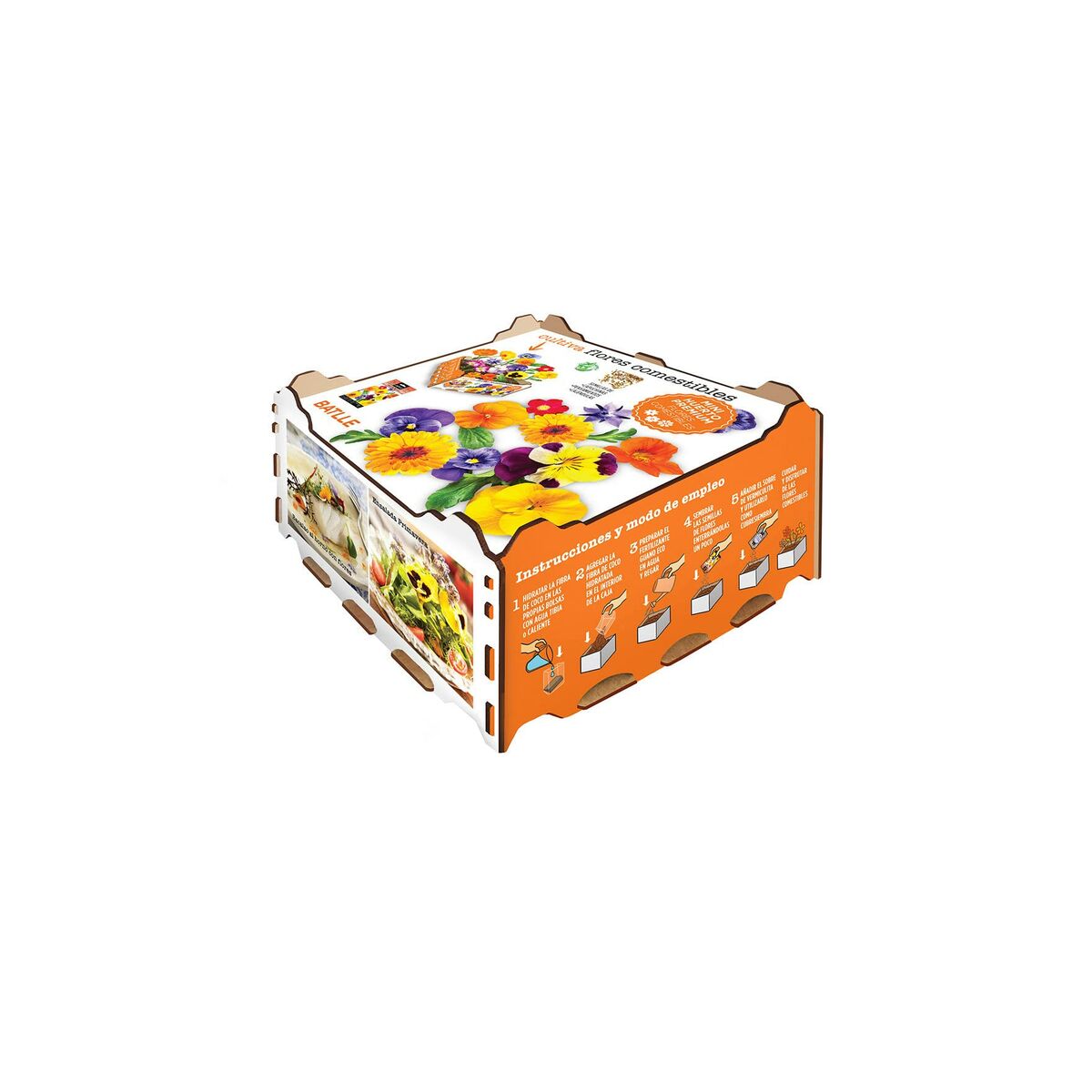 Cultivation Set Batlle Flowers Edible 19 x 19 x 10 cm-1
