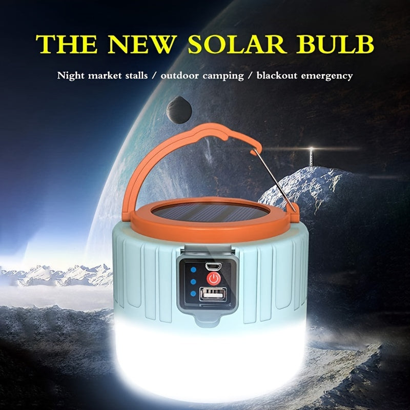 LED Solar Camping Lantern Rechargeable Portable Outdoor Light-2