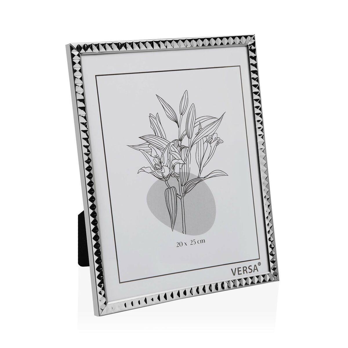 Photo frame Versa Silver Metal Minimalist 1 x 25,5 x 20,5 cm (2 Units)-0