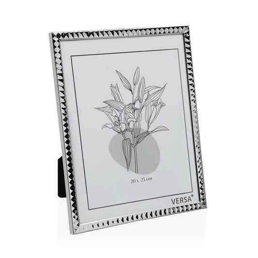 Photo frame Versa Silver Metal Minimalist 1 x 25,5 x 20,5 cm (2 Units)-0