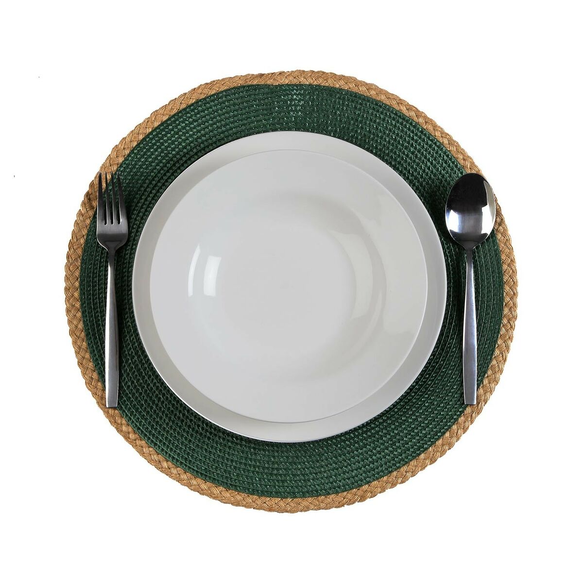 Table Mat Versa Green Jute polypropylene Water hyacinth 38 x 38 cm-0