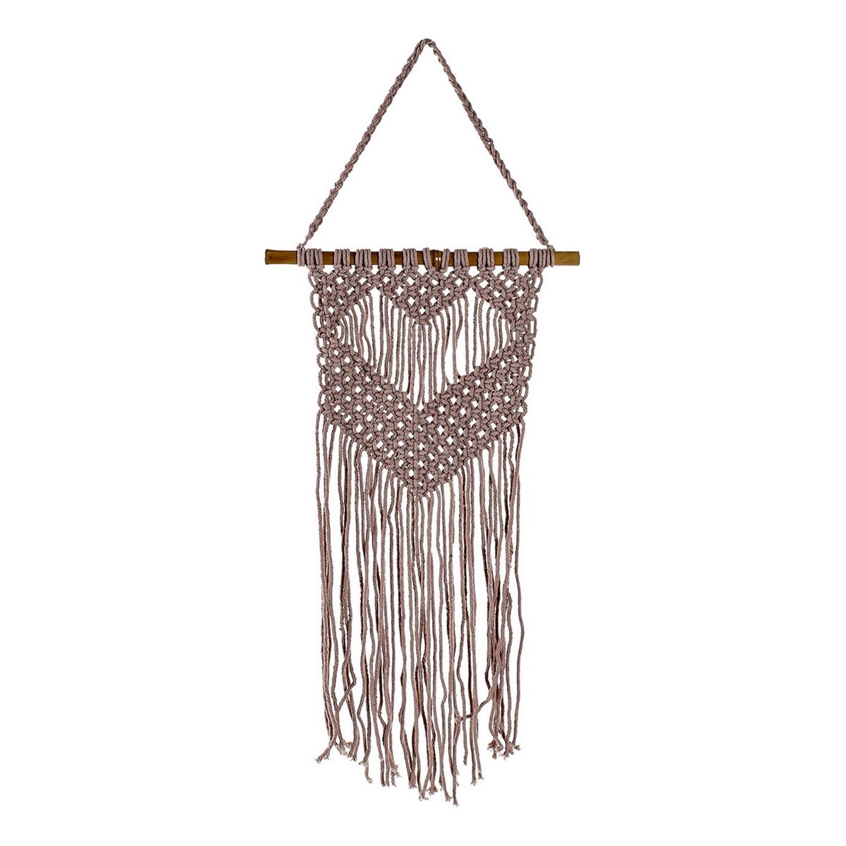 Hanging decoration DKD Home Decor Purple Light brown Bamboo-0