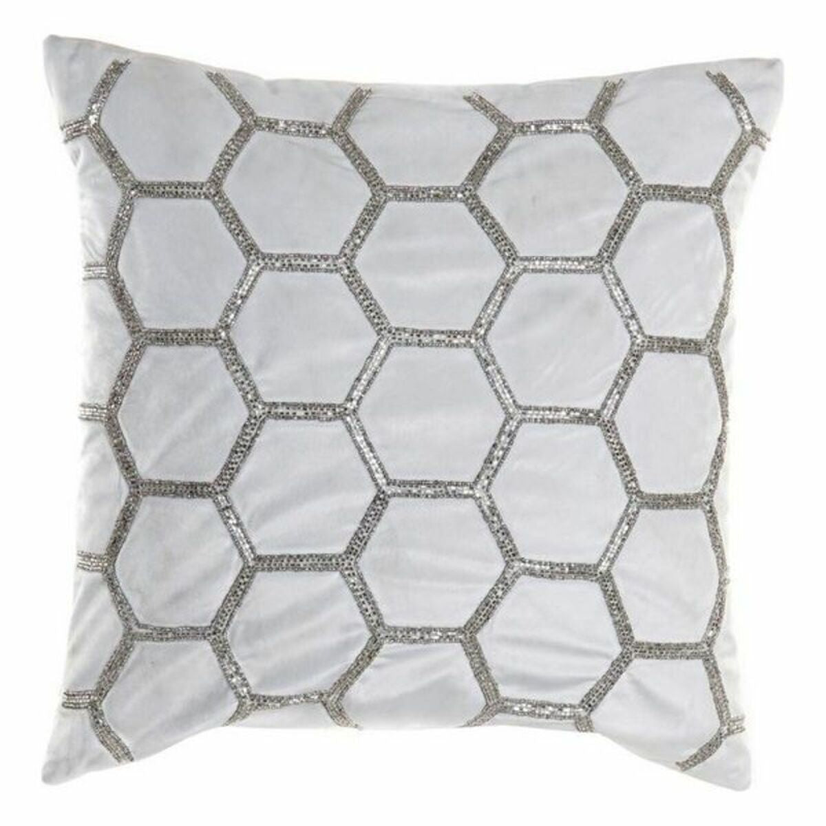 Cushion DKD Home Decor Velvet Geometric (45 x 45 cm)-0