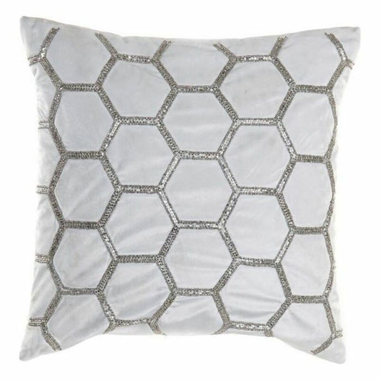 Cushion DKD Home Decor Velvet Geometric (45 x 45 cm)-0