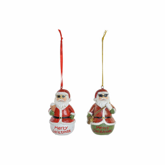 Hanging decoration DKD Home Decor Christmas Resin (2 pcs) (4.5 x 3 x 7 cm)-0
