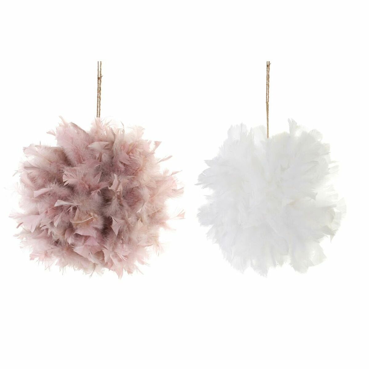 Christmas bauble DKD Home Decor Foam Feather (40 x 40 x 40 cm) (2 pcs)-0