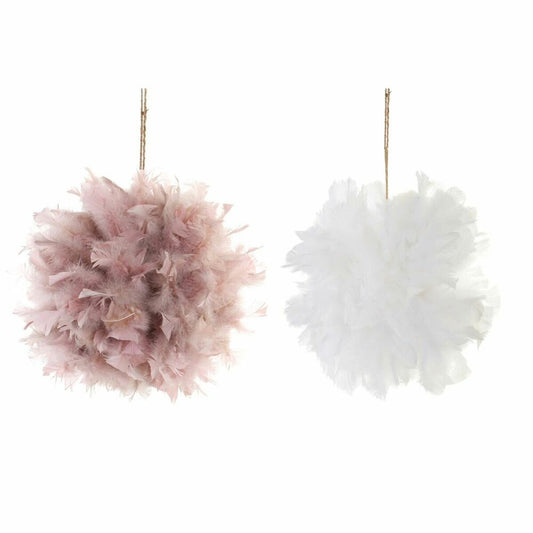Christmas bauble DKD Home Decor Foam Feather (40 x 40 x 40 cm) (2 pcs)-0