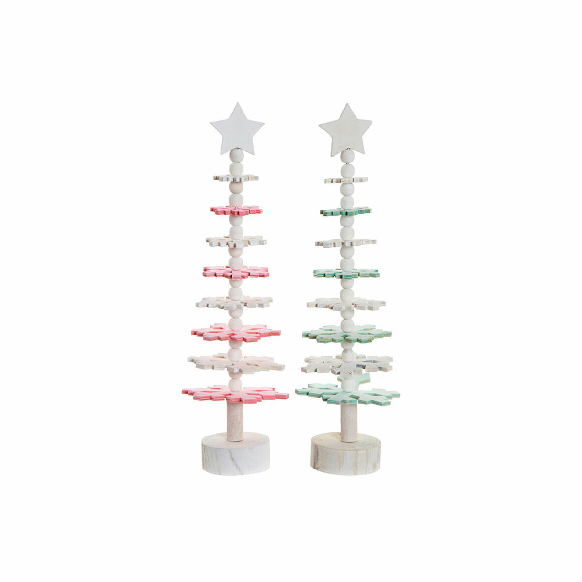 Christmas Tree DKD Home Decor MDF Wood (2 pcs) (11 x 11 x 41 cm)-0