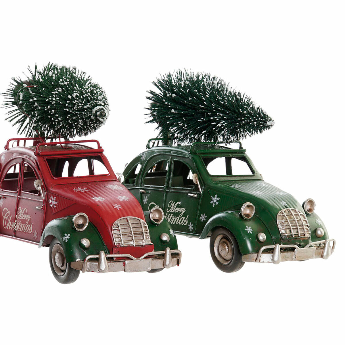 Christmas bauble DKD Home Decor Red Green Car 26 x 11,5 x 16,5 cm (2 Units)-2
