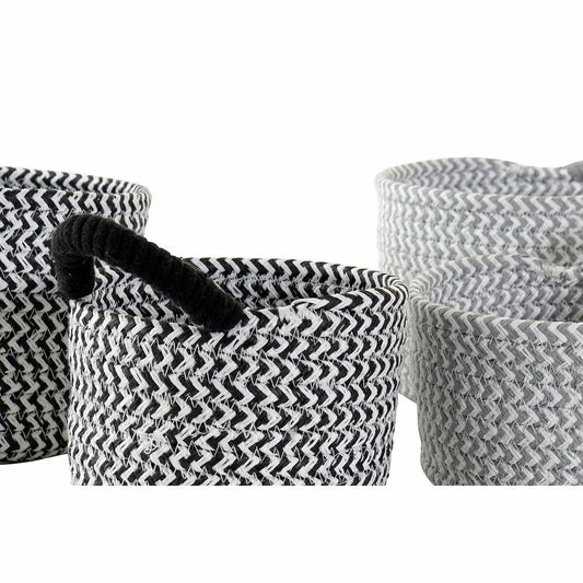 Basket set DKD Home Decor Natural Fibre 18 x 18 x 14 cm-1